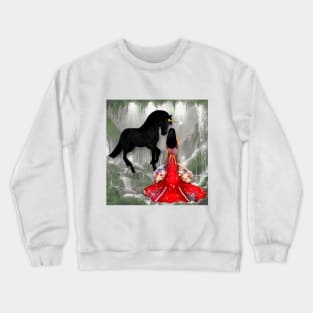 Magical Mermaid and Magical Black Unicorn Crewneck Sweatshirt